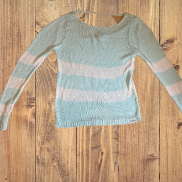 PINK Victoria's Secret Sweaters Pink Tiffany Blue And White Cut Out